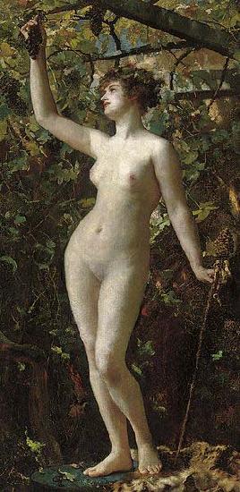 Henrietta Rae Eine Bacchantin. oil painting image